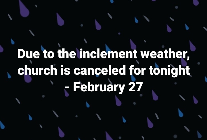 worship cancelled 